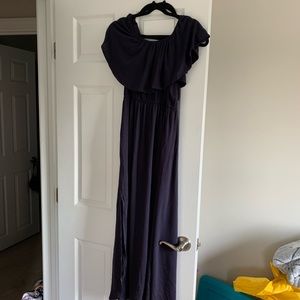 Navy blue off shoulder maxi XL